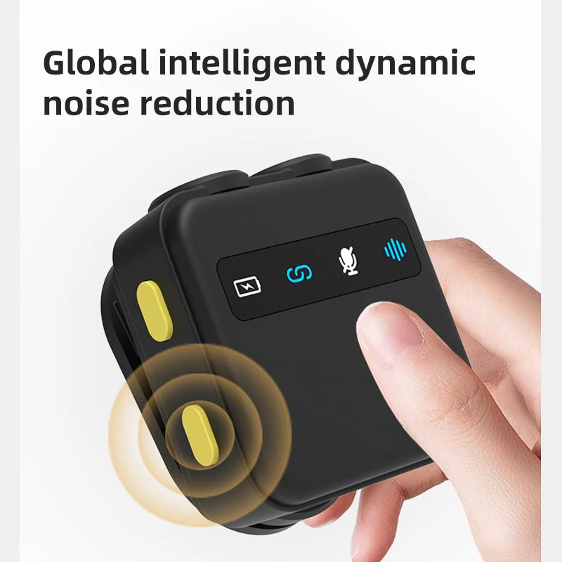 Wireless Stereo Lavalier Microphone Mini Mic with Charging Case Noise Reduction for iPhone Android Live Streaming And Recording
